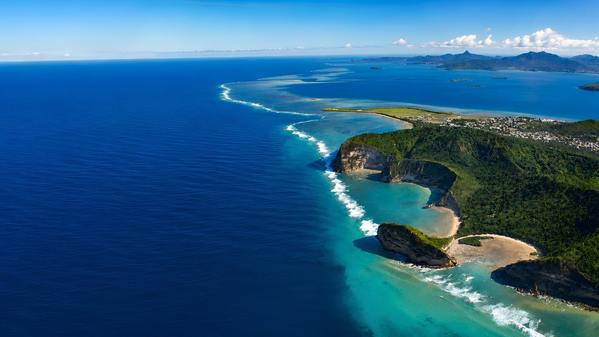 Vue aérienne de Mayotte